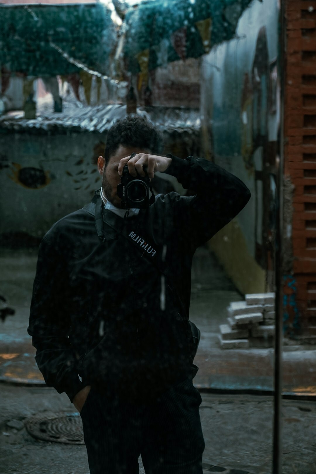 Portrait of a Chilean male street photographer