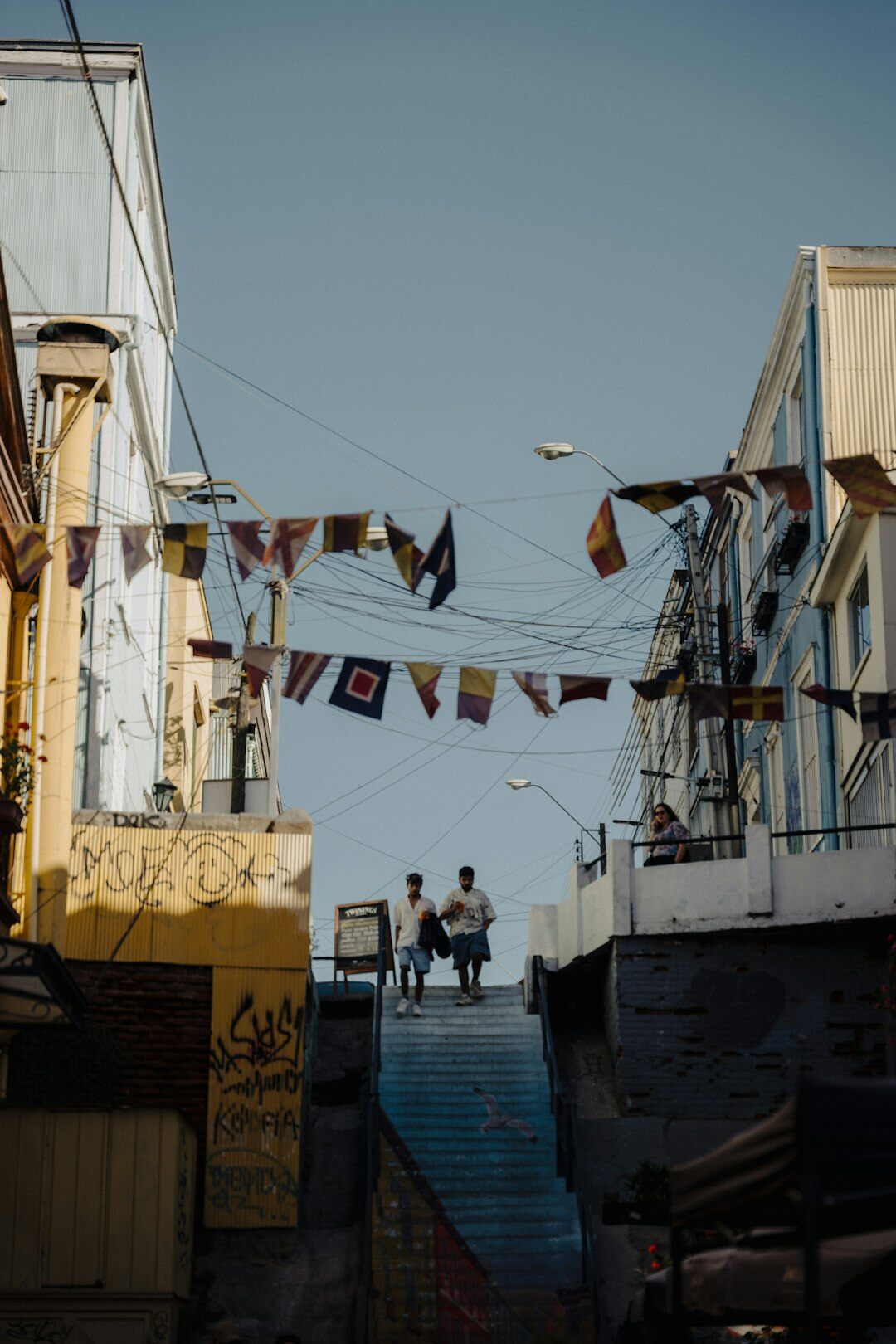 valparaiso sunset streets