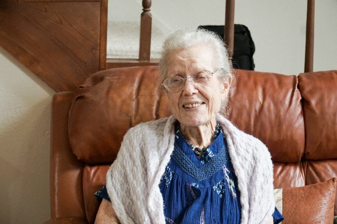 Portrait of an elderly Chilean resident of a historic neighborhood